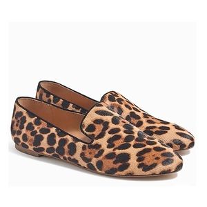 J. Crew Calf Hair Leopard Print Loafers
